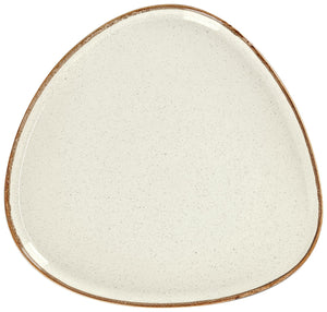 talerz płaski Sidina organiczny kształt z rantem; 27.2x26x2.5 cm (DxSxW); beżowy; organiczny; 4 sztuka / opakowanie