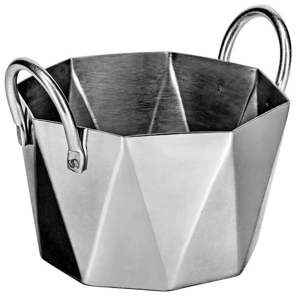 mini garnek Lambro; 470ml, 10x7.6 cm (ØxW); srebro; ośmiokątny; 6 sztuka / opakowanie