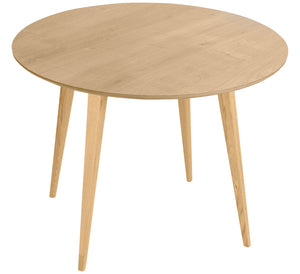 stół Duneo okrągły; 76x100 cm (WxØ); Platte dąb, stelaż dąb/naturalny; okrągły