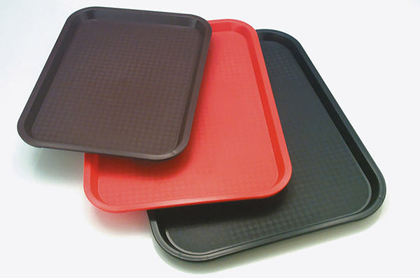 taca do fast foodu; 45x35.5x2.5 cm (DxSxW); czarny; prostokątny