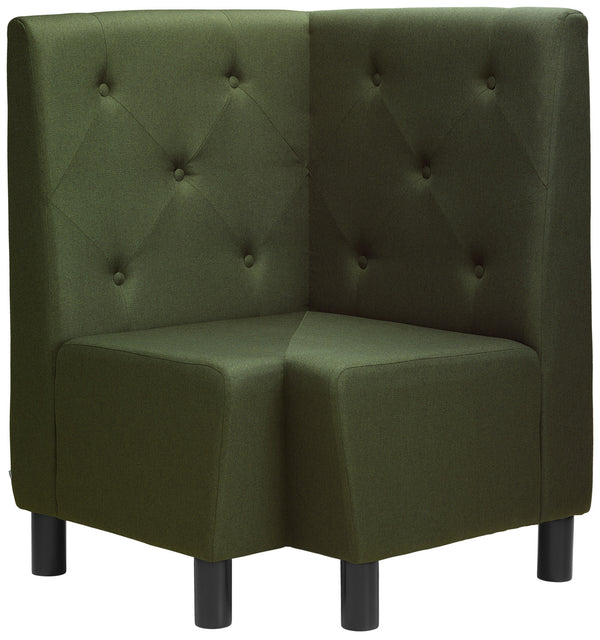 element narożny Lerida II tkanina; 75x75x102 cm (SxGxW); zielony