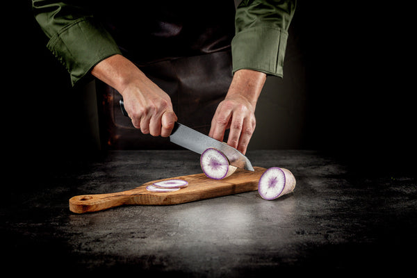 Santokumesser Aurora; Klingenlänge 18 cm, 33 cm (D); czarny
