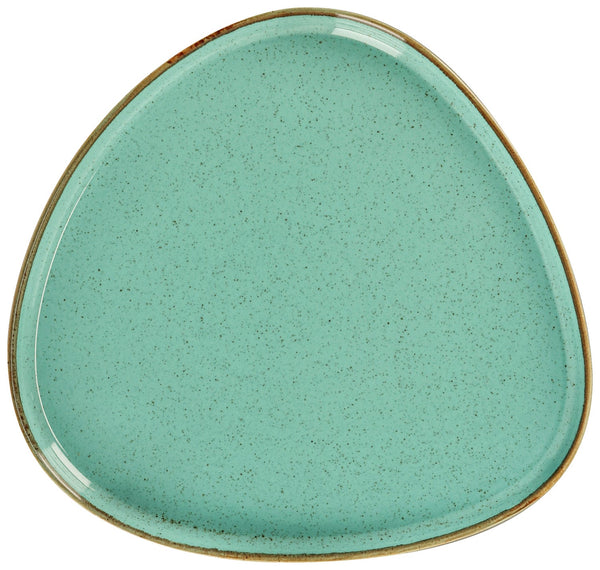 talerz płaski Sidina organiczny kształt z rantem; 27.2x26x2.5 cm (DxSxW); turkusowy; organiczny; 4 sztuka / opakowanie