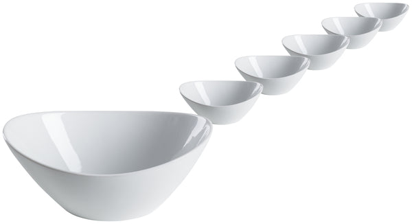 miska porcelanowa Ceas; 800ml, 20x16x8.5 cm (DxSxW); biały; prostokątny; 6 sztuka / opakowanie