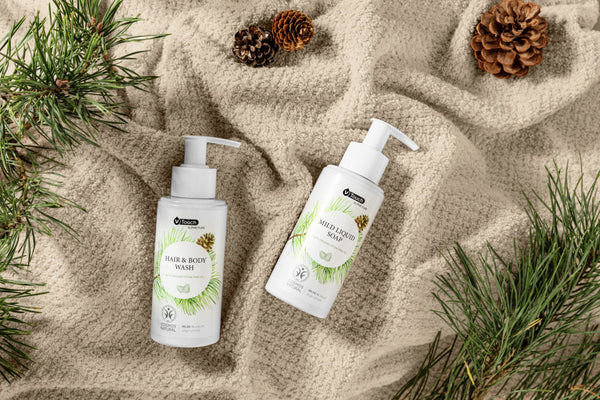 szampon i żel pod prysznic Alpine Pure  2 in 1 w dozowniku z pompką; 140 ml; biel kremowa; 6 sztuka / opakowanie
