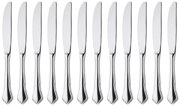 nóż stołowy Malaga II; 22.6 cm (D); srebro, Griff srebro; 12 sztuka / opakowanie