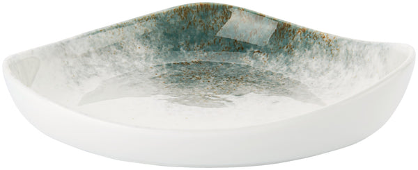 talerz głęboki Purior; 800ml, 24.5x22x6 cm (DxSxW); biały/niebieski petrol; owalny; 2 sztuka / opakowanie