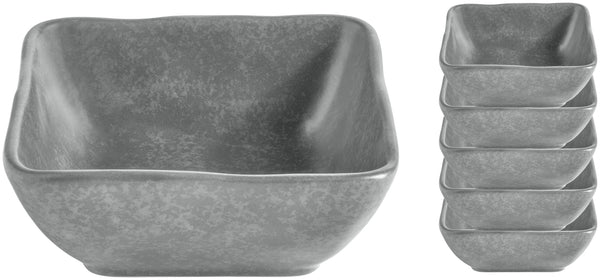 miseczka Arona kwadratowa; 200ml, 9.5x9.5x4 cm (DxSxW); antracyt; kwadrat; 6 sztuka / opakowanie