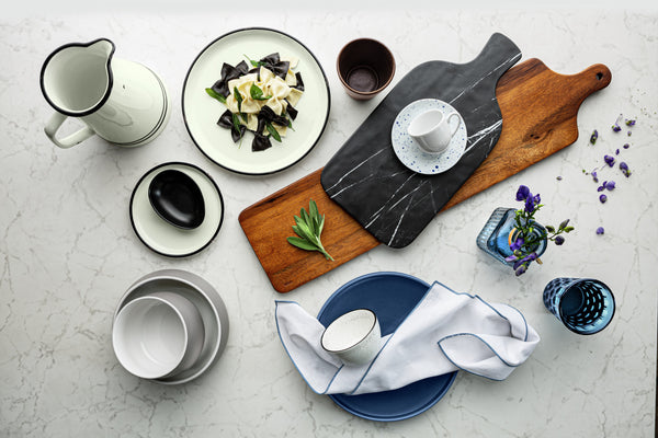 deska do serwowania Brandon z uchwytem; 31x19.5x1.5 cm (DxSxW); czarny; prostokątny; 6 sztuka / opakowanie