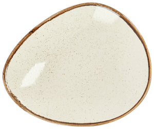 talerz płaski Sidina organiczny; 21x17.7 cm (DxS); beżowy; organiczny; 6 sztuka / opakowanie