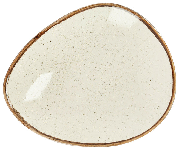 talerz płaski Sidina organiczny; 21x17.7 cm (DxS); beżowy; organiczny; 6 sztuka / opakowanie