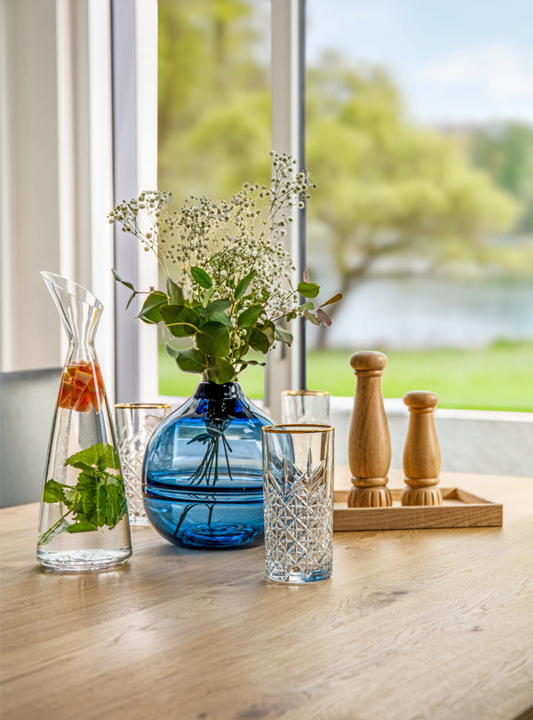 szklanka do longdrinków Timeless; 295ml, 6.7x14.3 cm (ØxW); transparentny/złoto; 4 sztuka / opakowanie