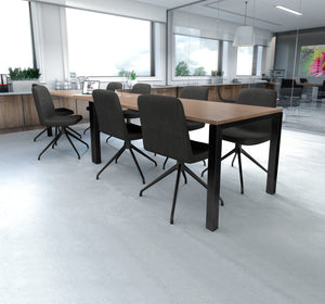 stół Conferencio otwarty; 180x90x74 cm (DxSxW); Platte brązowy, stelaż czarny; prostokątny