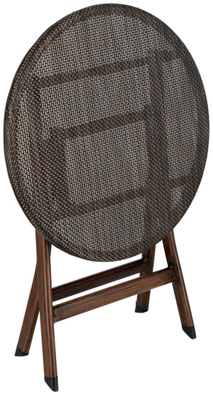 Beistelltisch Rimalia klappbar; 46x46 cm (ØxW); antracyt/brązowy; okrągły