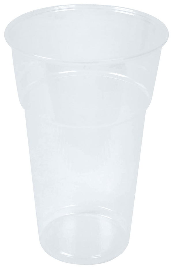 Trinkbecher Kaltgetränke PLA; 690ml, 9.5x14 cm (ØxW); transparentny; 0.5 l Füllstrich, 50 sztuka / opakowanie