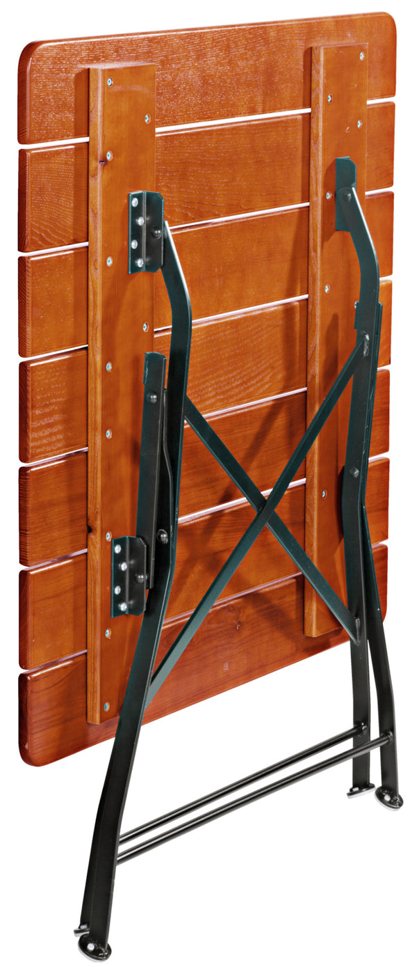 stół Bavaria kwadratowy; 80x80x74 cm (DxSxW); Platte kasztan, stelaż czarny; kwadrat