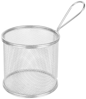 kosz do frytownic Niragua okrągły; 12x11.5 cm (ØxW); srebro; okrągły