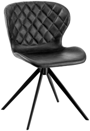 krzesło Kansas; 49x56x78 cm (SxGxW); siedzisko czarny/jasny szary, stelaż czarny; 2 sztuka / opakowanie