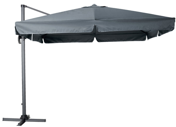 parasol rzymski Breva; 295x295x270 cm (DxSxW); szary; kwadrat