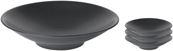 talerz do makaronów Coup Masca; 1400ml, 25.5x6 cm (ØxW); czarny; okrągły; 4 sztuka / opakowanie
