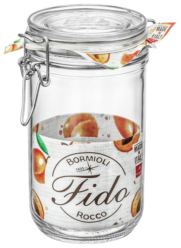 słoik z zamknięciem pałąkowym Fido Terrina; 860ml, 9.8x17.2 cm (ØxW); transparentny; 6 sztuka / opakowanie