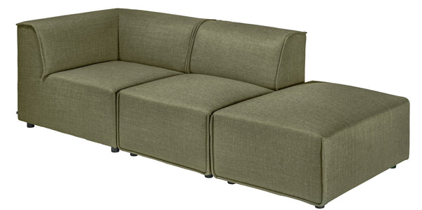 hoker Belford z tkaniny; 71x93x40 cm (SxGxW); siedzisko zielony melanż