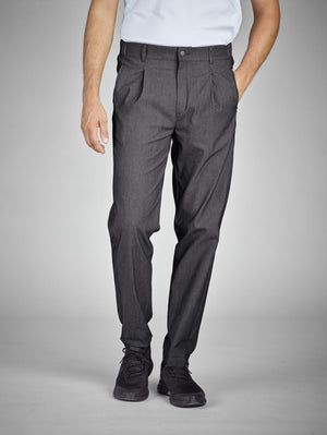 Herrenkochhose Joggfit; Kleidergröße 46; szary melanż