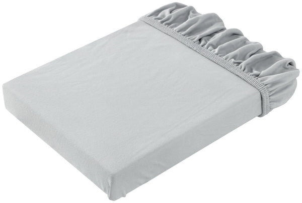 prześcieradło z gumką Vancouver; 180-200x200-220 cm (SxD); srebro