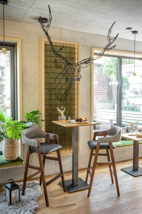 podstawa Industrio stół wysoki; 43x43x108 cm (SxDxW); szary vintage; kwadrat