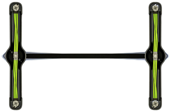 Doppeltischsäule Regulo; 56x83x72 cm (SxDxW); czarny; prostokątny