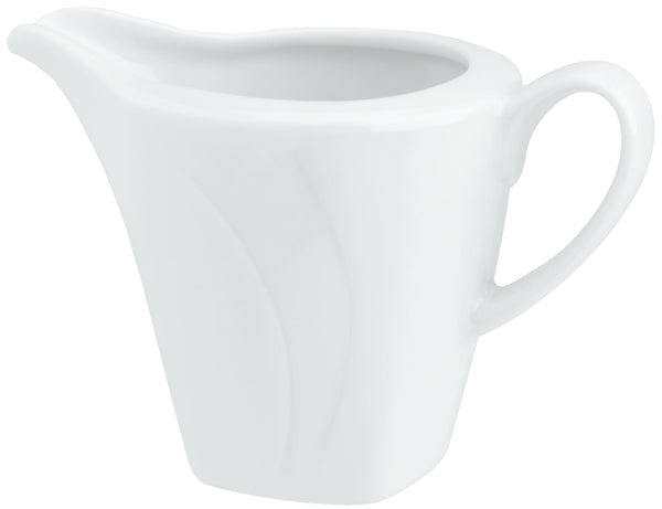 dzbanek Vilano z uchwytem; 200ml, 8.1x7.7 cm (ØxW); biały; okrągły; 6 sztuka / opakowanie