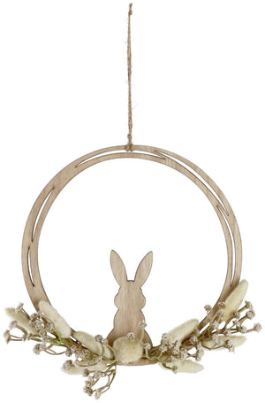 dekoracyjna zawieszka wielkanocna Darina; 22 cm (Ø); brązowy/naturalny/biały