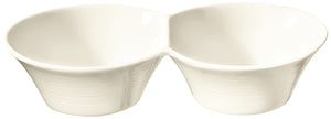 miska podwójna Skyline; 120ml, 18x9.5x4 cm (DxSxW); biel kremowa; 4 sztuka / opakowanie
