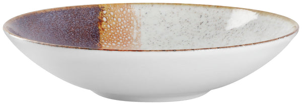 Teller tief Piazza; 700ml, 21.5x5 cm (ØxW); beżowy/morela/śliwka; okrągły; 6 sztuka / opakowanie