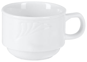 filiżanka do cappuccino Swing; 200ml, 8.5x7 cm (ØxW); biały; okrągły; 6 sztuka / opakowanie