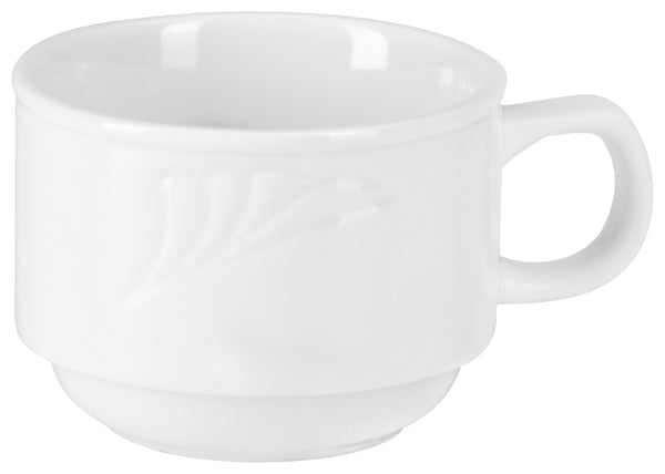 filiżanka do cappuccino Swing; 200ml, 8.5x7 cm (ØxW); biały; okrągły; 6 sztuka / opakowanie