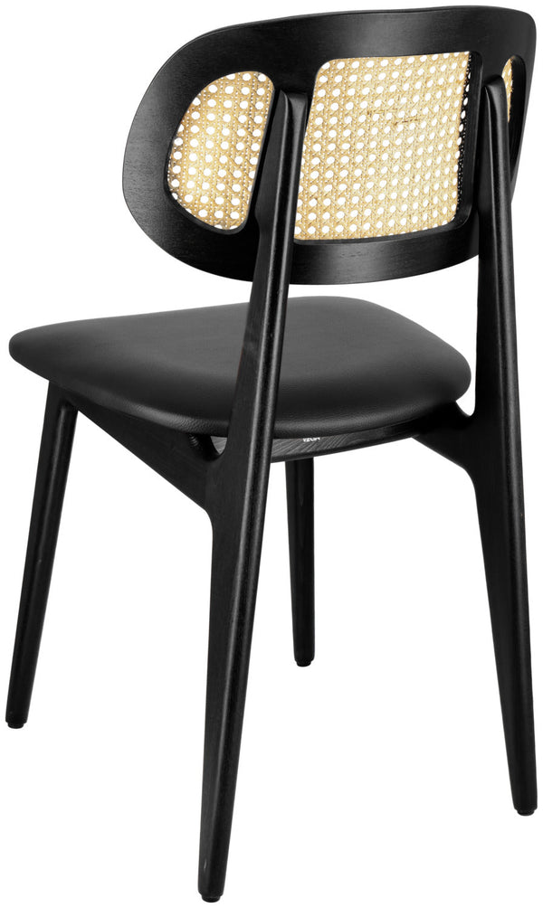 krzesło Vindo z imitacji skóry; 45x51x83 cm (SxGxW); siedzisko czarny