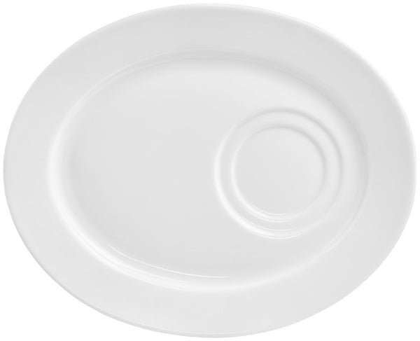 spodek uniwersalny Base owalny; 23.5x19 cm (DxS); biały; owalny; 4 sztuka / opakowanie