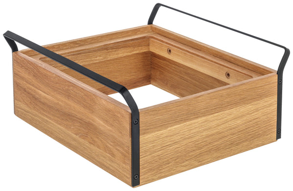 podstawowy pojemnik Esino wysoki GN 1/2; 35.4x38.6x16.9 cm (DxSxW); brązowy/czarny; prostokątny