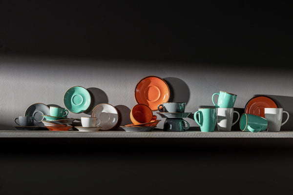 spodek do filiżanki do espresso Sidina; 12x2.5 cm (ØxW); turkusowy; okrągły; 6 sztuka / opakowanie