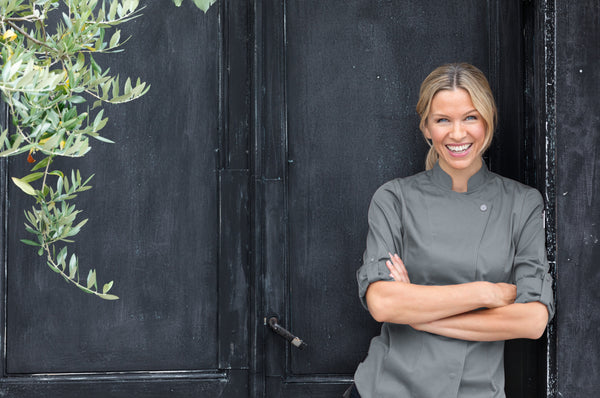 bluza kucharska damska Carter długi rękaw; Kleidergröße 34; szary