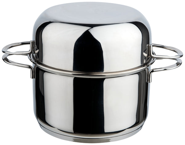 garnek do małży z pokrywą; 3500ml, 22x19.8 cm (ØxW); srebro