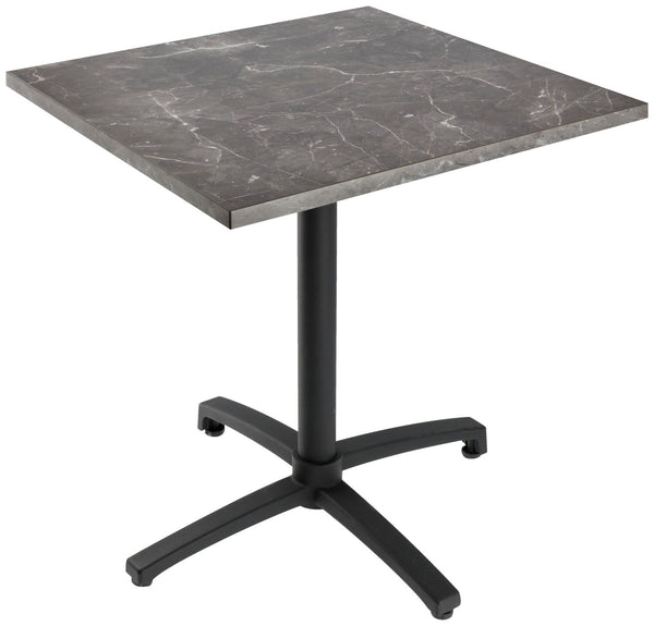 Tischplatte Esterno quadratisch; 68x68x3 cm (DxSxW); czarny/marmurkowy; kwadrat