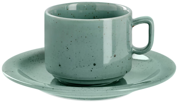 filiżanka do kawy Alessia; 190ml, 7.5x6.3 cm (ØxW); turkusowy; okrągły; 6 sztuka / opakowanie