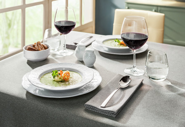 talerz głęboki Menuett; 230ml, 22.5x3.8 cm (ØxW); biały; okrągły; 6 sztuka / opakowanie