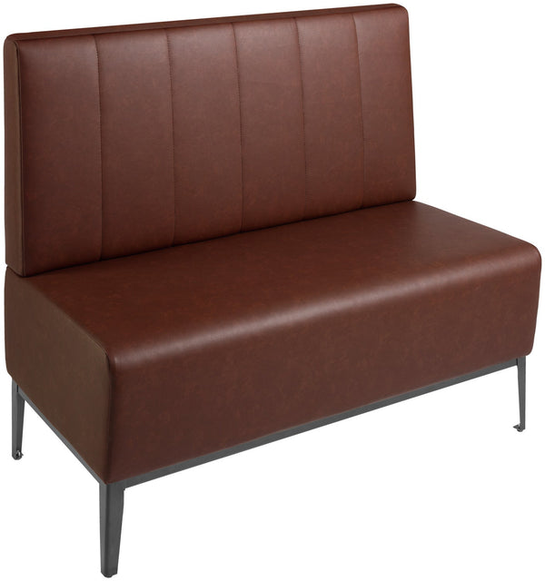 2-Sitzer Polsterbank 120 Adapto mit Rückenelement; 120x64x102 cm (SxGxW); siedzisko brązowy