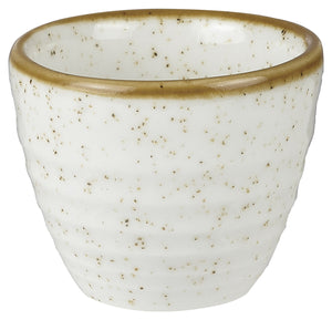 Ripple Dip Schale Stonecast Barley White; 70ml, 5.9x5 cm (ØxW); biały/brązowy; okrągły; 12 sztuka / opakowanie