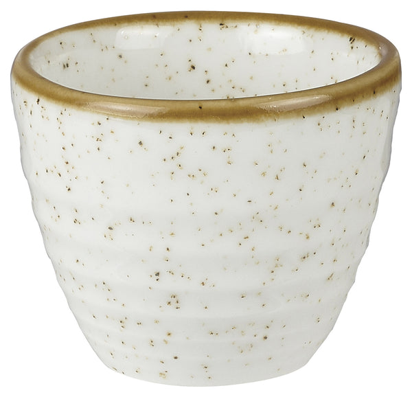 Ripple Dip Schale Stonecast Barley White; 70ml, 5.9x5 cm (ØxW); biały/brązowy; okrągły; 12 sztuka / opakowanie