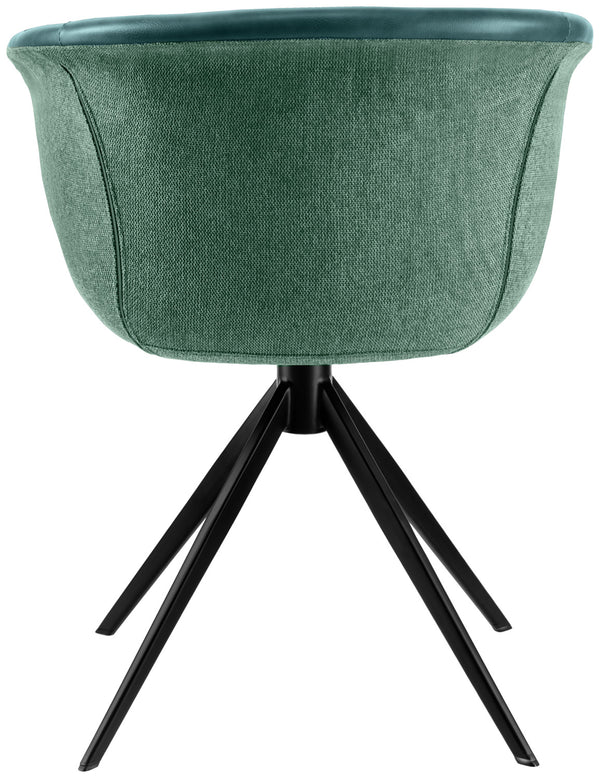 krzesło Yankee; 61x60x80 cm (SxGxW); siedzisko niebieski petrol, stelaż czarny