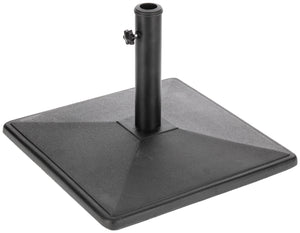 stojak na parasol Alcaria; 50x50x5 cm (DxSxW); czarny; kwadrat